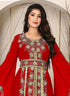 Red Georgette Party Wear Kaftan for Women