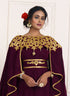 Violet and gold embroidery israeli dress islamic design kaftan takchita wedding party wear kaftan
