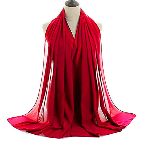 Red embroidered georgette islamic kaftans With Sun-proof hijab.