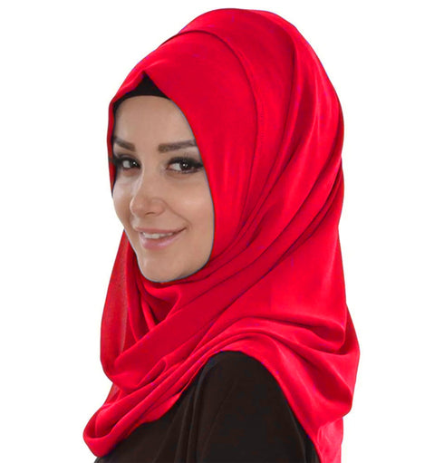 Red & white color luxurious Handmade Moroccan Kaftan with hijab