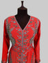 Red color luxurious Full Sleeves Handmade Moroccan Kaftan.