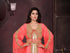 Red & white color luxurious Handmade Moroccan Kaftan with hijab