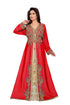 Red & White color luxurious Full Sleeves Handmade Moroccan Kaftan .
