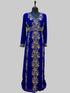 Royal-Blue luxurious Full Sleeves Moroccan Kaftan.