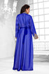 Royal Blue & White color luxurious Full Sleeves Handmade Moroccan Kaftan .