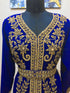Royal-Blue color luxurious Full Sleeves Handmade Moroccan Kaftan .