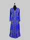 Royal Blue color luxurious Full Sleeves Handmade Moroccan Kaftan.