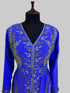 Royal Blue color luxurious Full Sleeves Handmade Moroccan Kaftan.