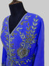 Royal Blue color luxurious Full Sleeves Handmade Moroccan Kaftan.