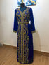 Royal-Blue color luxurious Full Sleeves Handmade Moroccan Kaftan .