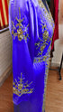 Royal Blue inner light gold color luxurious Full Sleeves Handmade Moroccan Kaftan.