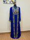 Royal Blue color luxurious Full Sleeves Handmade Two Piece Jacket Style Moroccan Kaftan.
