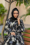 Black FANCY GEORGETTE PRINTED ABAYA