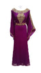 Purple georgette embroidered islamic wedding farasha