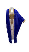 Royal blue georgette embroidered islamic wedding kaftan