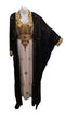 Black and white georgette embroidered islamic wedding kaftan