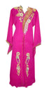 Pink Georgette Islamic Kaftan With Zari And Stone Work