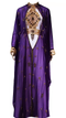 Purple And White Embroidered Georgette Stitched Islamic Kaftan