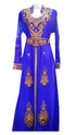 Royal Blue Embroidered Georgette Stitched Islamic Kaftan