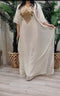 White Georgette Embroidered Zari Work Kaftan