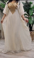 White Georgette Embroidered Zari Work Kaftan