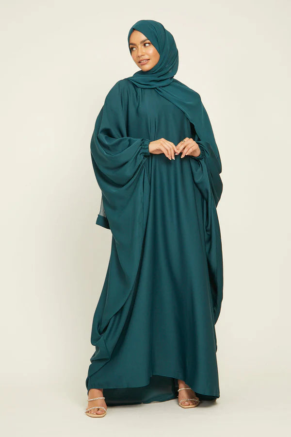 Teal Casual Abaya for Women