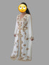 Off-White color luxurious Full Sleeves Handmade Moroccan Kaftan.