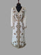 Off-White color luxurious Full Sleeves Handmade Moroccan Kaftan.