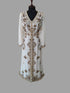 Off-White color luxurious Full Sleeves Handmade Moroccan Kaftan.