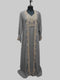 Gray color luxurious Full Sleeves Handmade Two Piece Jacket Style Moroccan Kaftan.