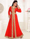 Red Zari & Stone Work Stitched Georgette Kaftan Wedding Dress