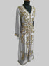 White color luxurious Full Sleeves Handmade Moroccan Kaftan.