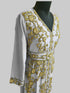 White color luxurious Full Sleeves Handmade Moroccan Kaftan.