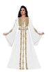 Off-White & white color luxurious Handmade Moroccan Kaftan with hijab