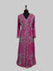 Wine color luxurious Full Sleeves Handmade Moroccan Kaftan.