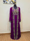 Wine color luxurious Full Sleeves Handmade Two Piece Jacket Style Moroccan Kaftan.