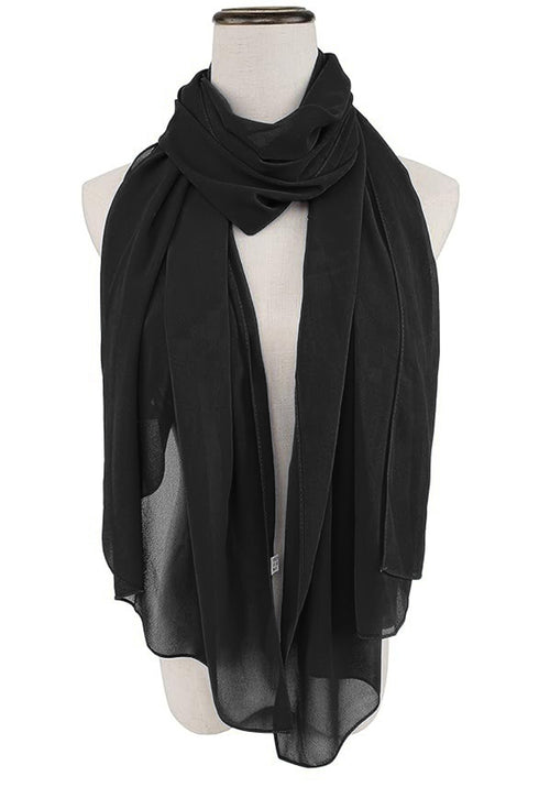 Black embroidered georgette islamic-kaftans with hijab