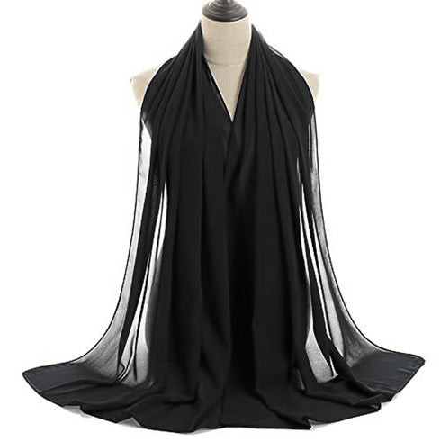 Black embroidered georgette islamic-kaftans With Sun-proof hijab.