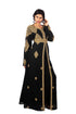 Black Diamond Design Luxurious Moroccan Kaftan with Sun-proof hijab.
