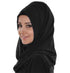 Black embroidered georgette islamic-kaftans With Sun-proof hijab.