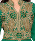 Dark-Green color luxurious Handmade Moroccan Kaftan with hijjab