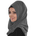 Grey embroidered georgette islamic-kaftans With Sun-proof hijab.