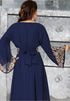 Navy Blue Georgette Aari Work Kaftan