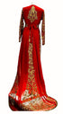 Burgundy Wedding Moroccan Dubai Kaftans Formal Women Dress Very Fancy Long White Gown Dresses