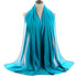Turquoise embroidered georgette islamic kaftans With Sun-proof hijab.