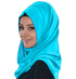 Cyan & White color luxurious Handmade Moroccan Kaftan with hijjab
