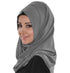 Grey embroidered georgette Islamic kaftans with hijab