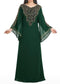 green georgette moroccan islamic dubai kaftan farasha zari and stone work dress