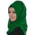 Dark Green embroidered georgette Islamic kaftans with hijab