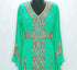 Opulent Emerald Green Kaftan Gown with Gold Zari & Crystal Work | Luxury Event Dress
